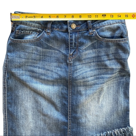 Y2K Look by WilliamRant Justin Timberlake & Trace Ayala Denim Jean Skirt Size 27 - Picture 8 of 11